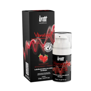 Vibration morango gel com efeito de vibração, pulsação e aquecimento