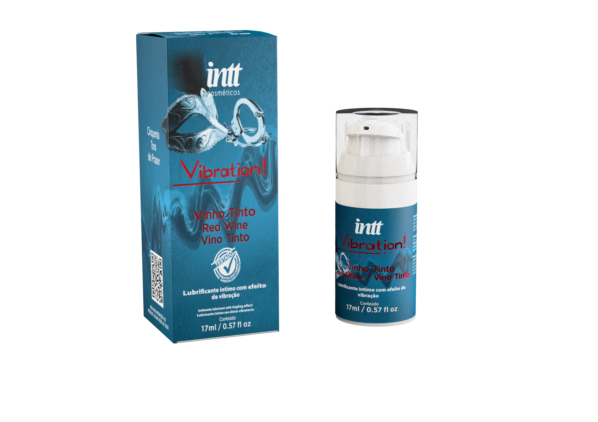 Vibration vinho tinto gel beijável com sensação vibrante e aquecimento